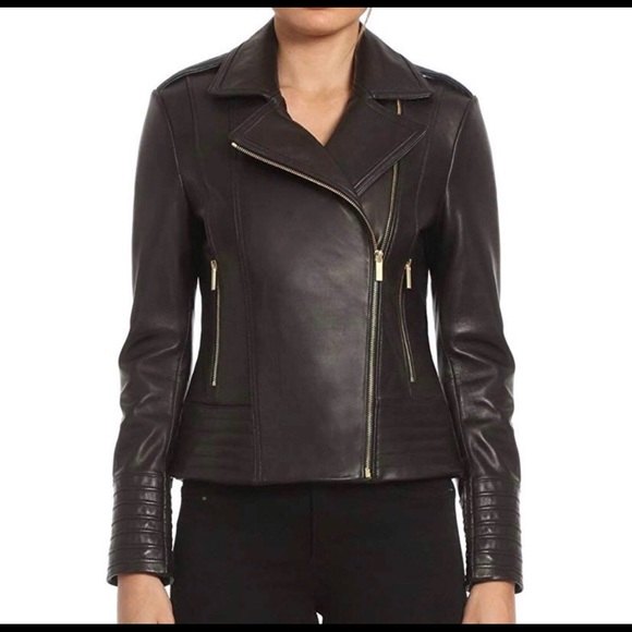 Perfect for SPRING 2025! Black Leather Jacket XL — BADGLEY MISCHKA | Gia NWT - Picture 2 of 5